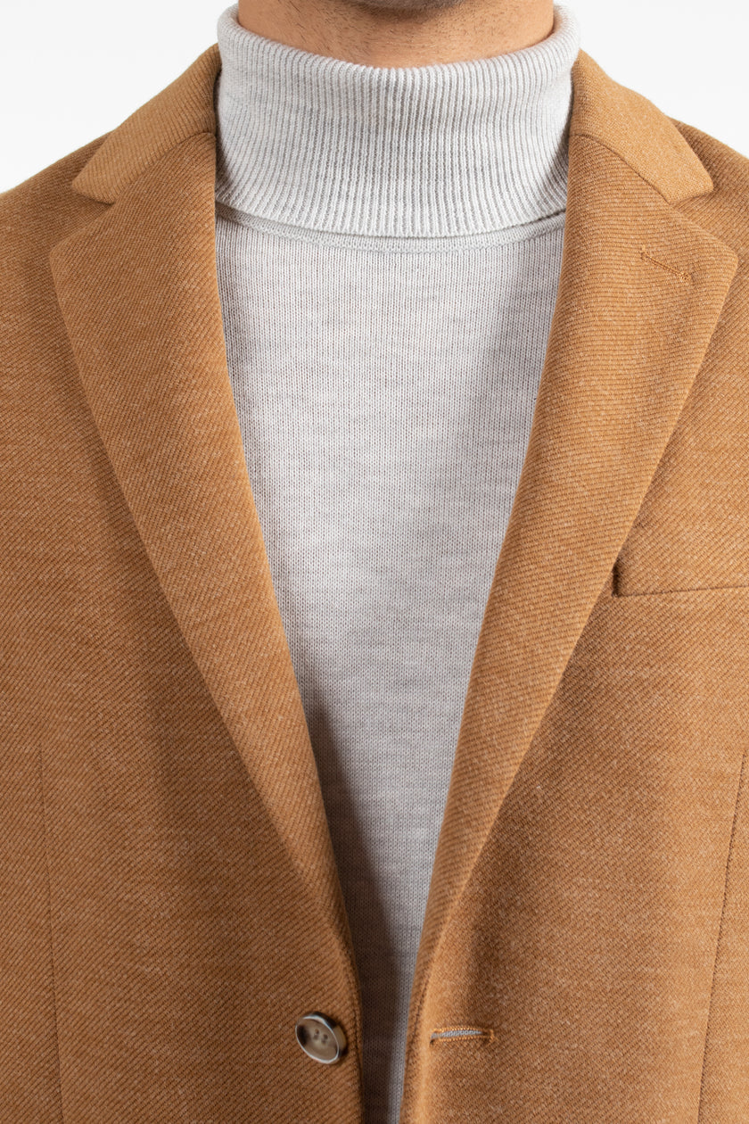 James Harper JHJ80 Textured Twill Blazer Tobacco