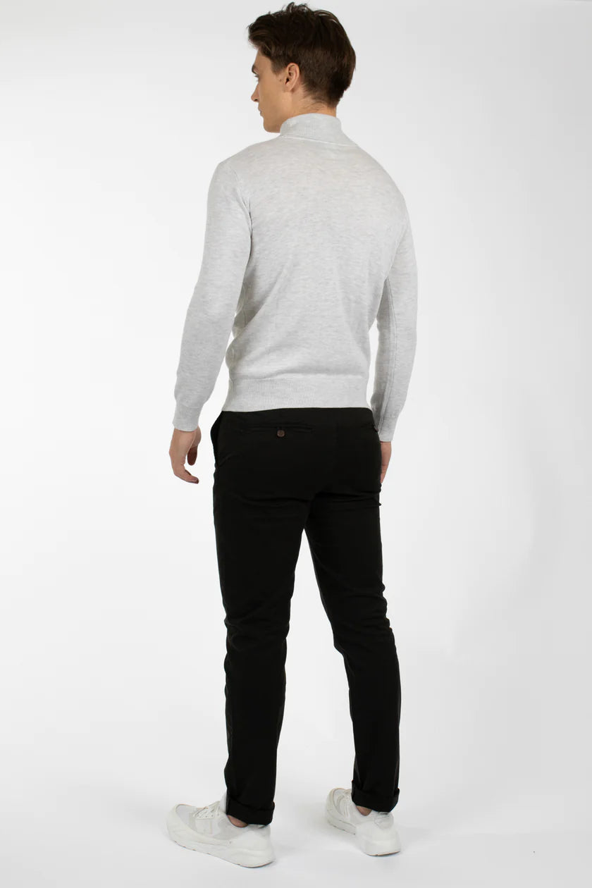 James Harper JHK29 Turtleneck Knit Oatmeal