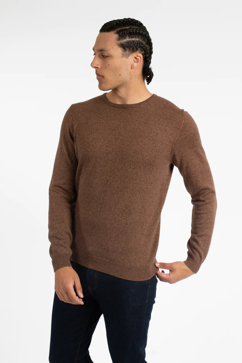 James Harper JHK38 Crewneck Knitwear Mocha