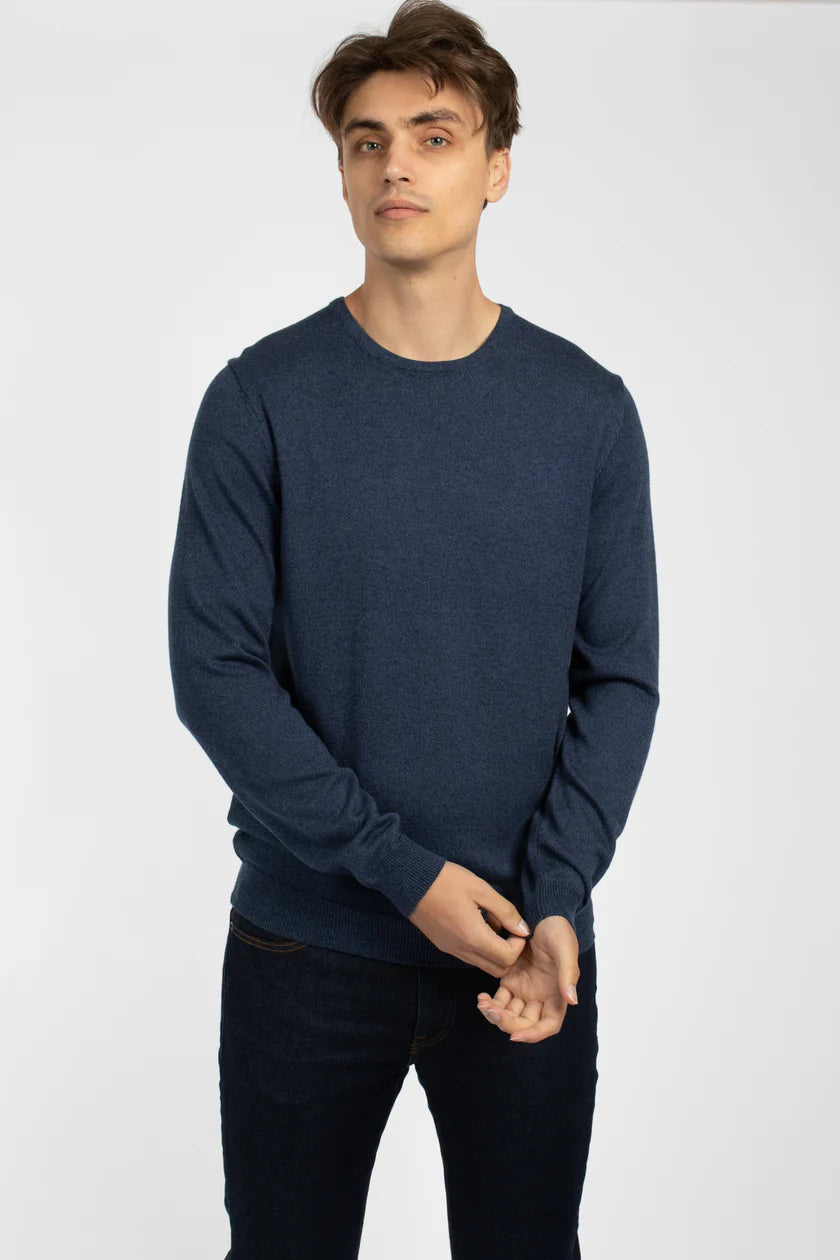 James Harper JHK38 Crewneck Knitwear Blue