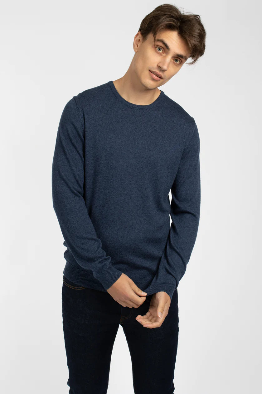 James Harper JHK38 Crewneck Knitwear Blue