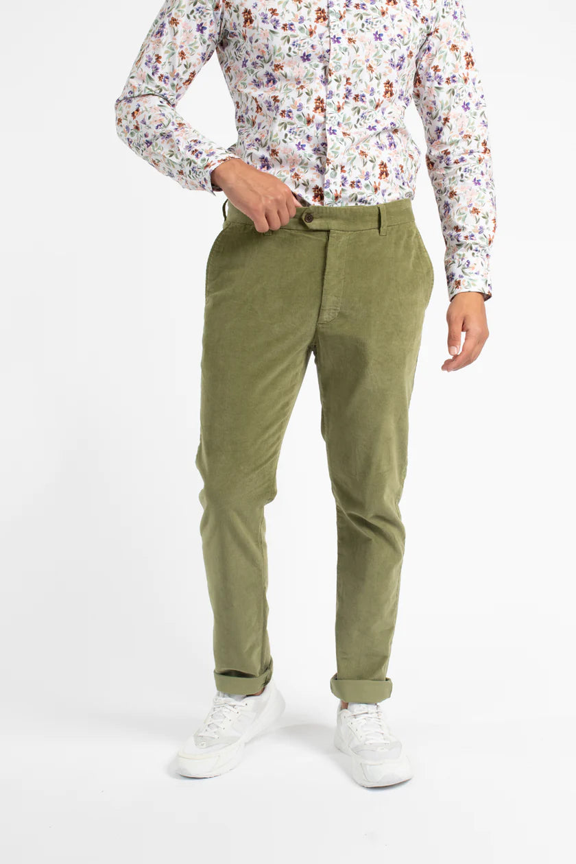 James Harper JHTR26 Cord Pant Kelp