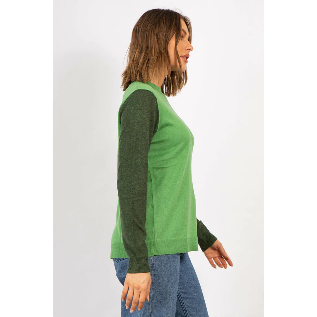 LD & Co Mock Turtle Neck Jumper Fern