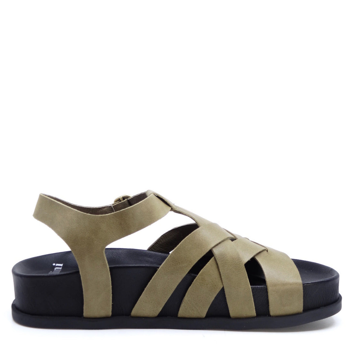 Mollini Caprice Khaki/ Black Sole Leather