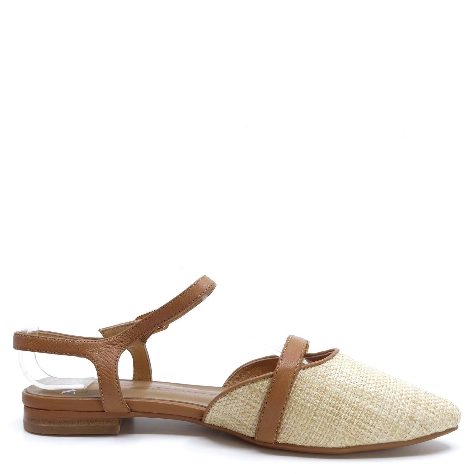 Mollini Greyhem Natural/ Tan Woven/Leather