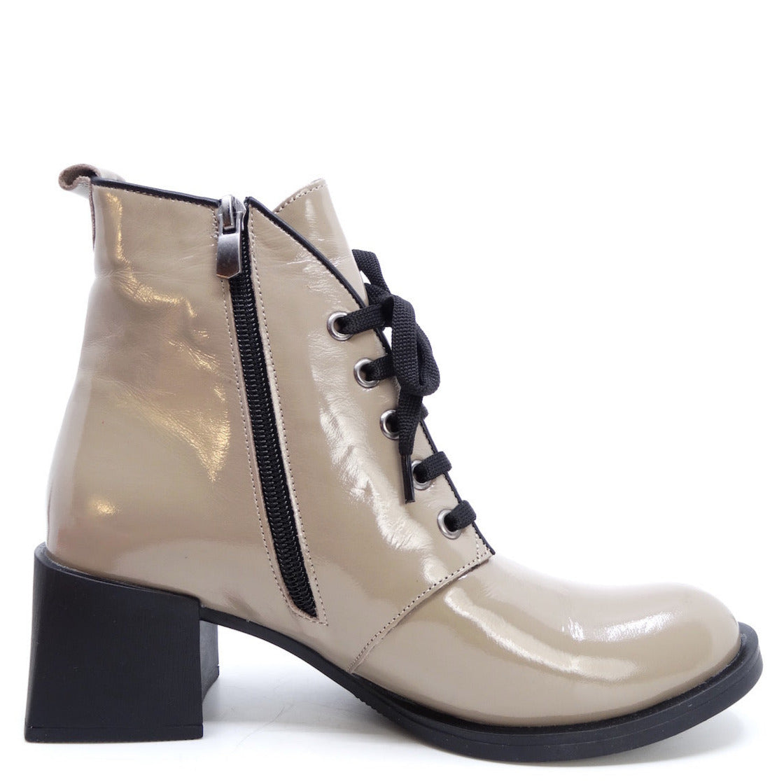 Nu by Neo Amela Taupe Patent Leather