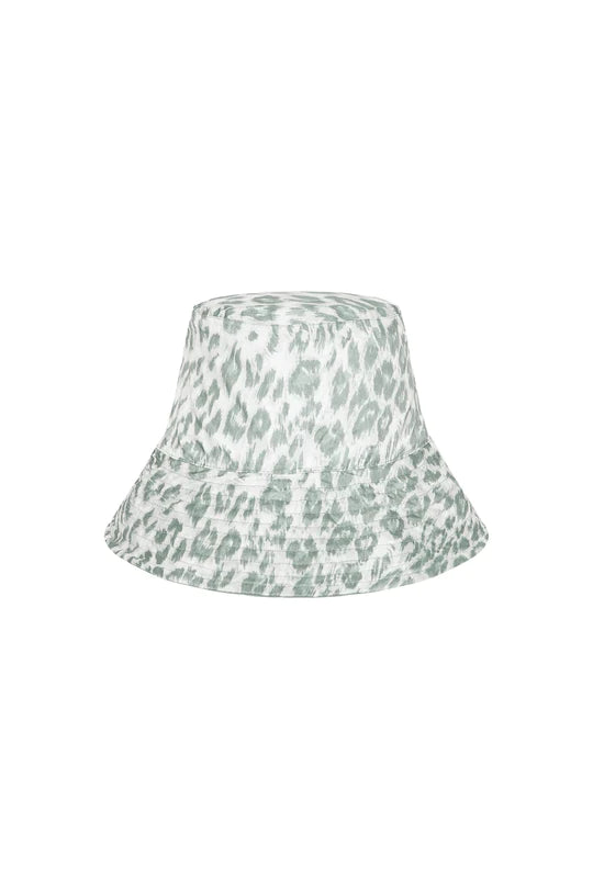 Paqme Reversible Bucket Hat Leopard Smudge