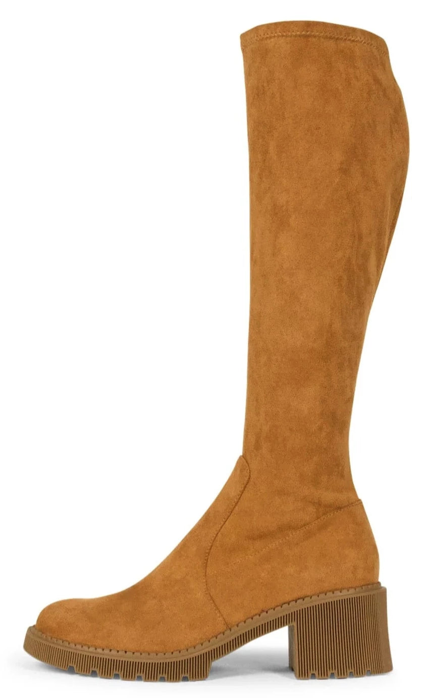 Django & Juliette Zina Tan Stretch Microsuede