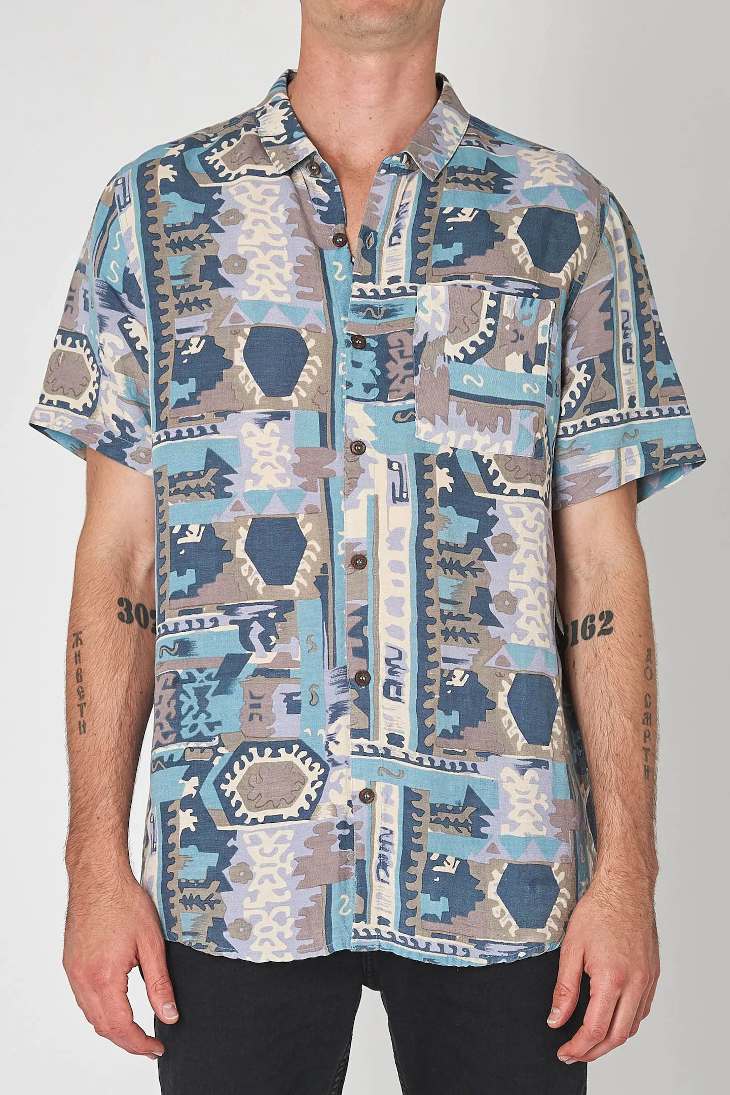 Rollas Bon Shirt Haze Multiprint