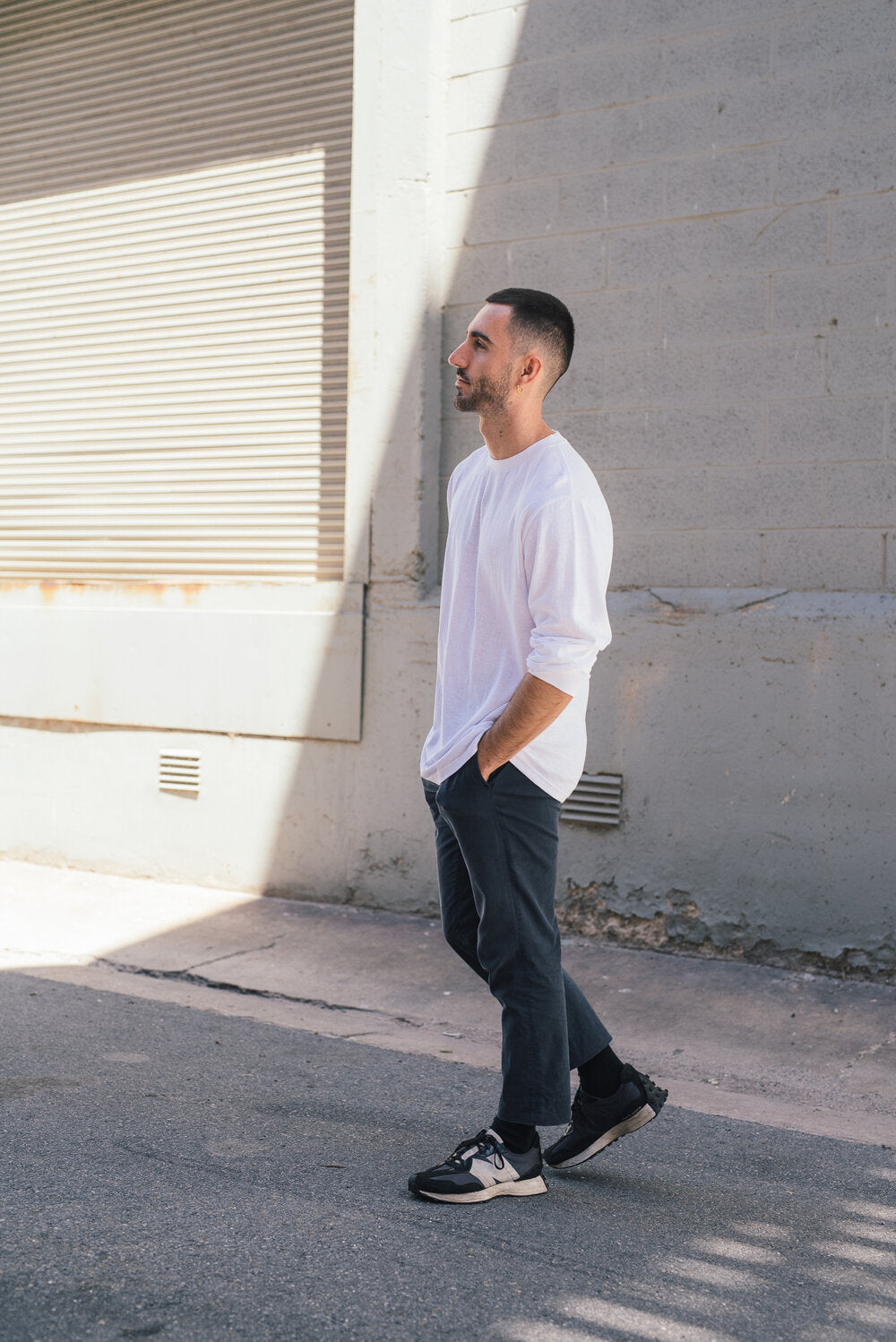 Hemp Clothing Australia Boxy LS Tee White