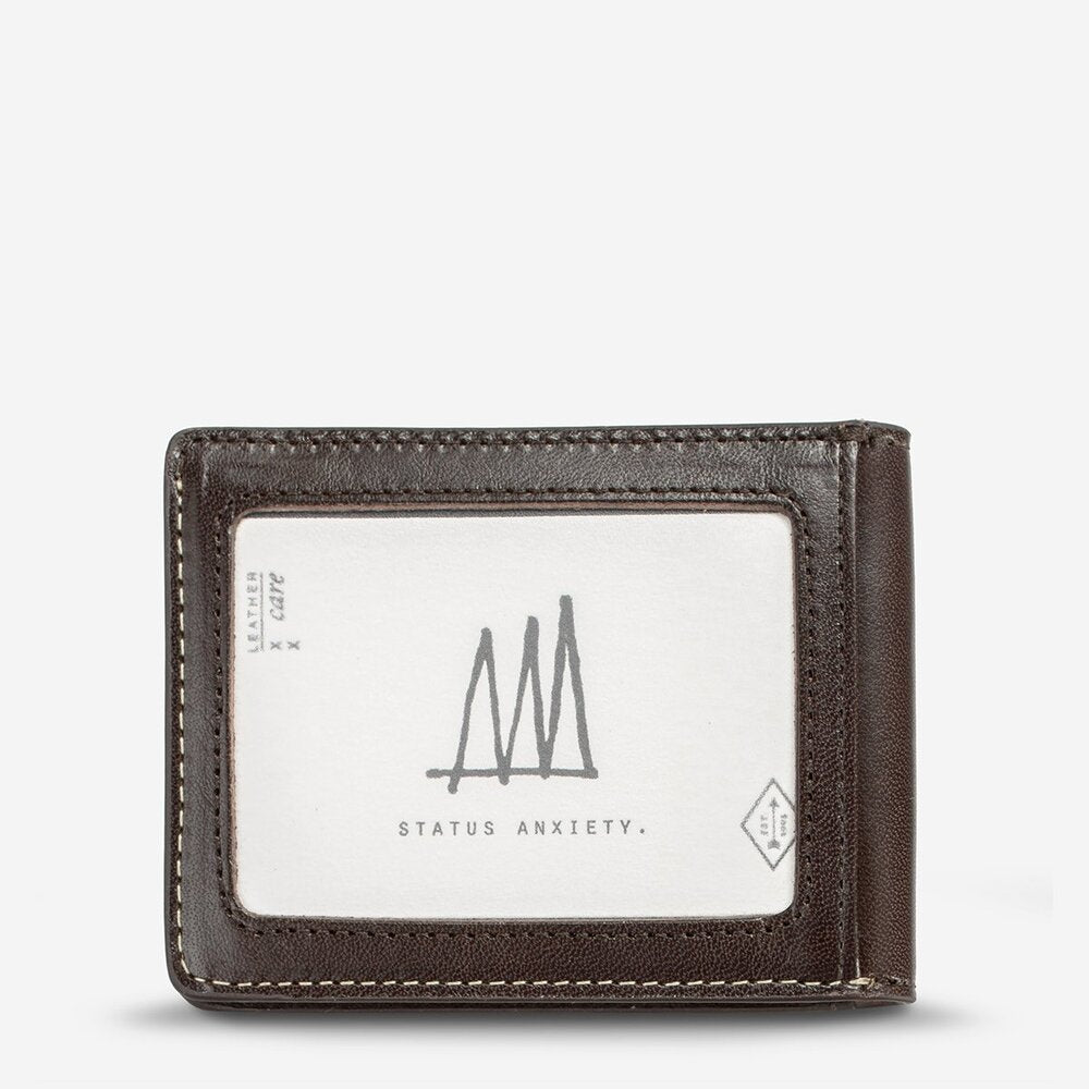 Status Anxiety Ethan Wallet Chocolate Leather