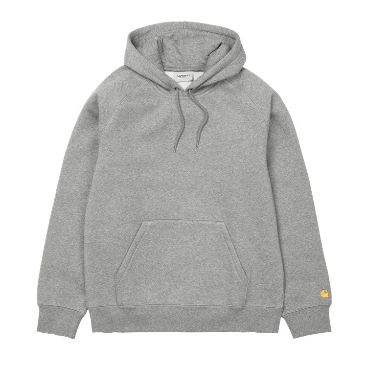 Carhartt WIP Hooded Chase Sweatshirt Grey Heather/ Gold