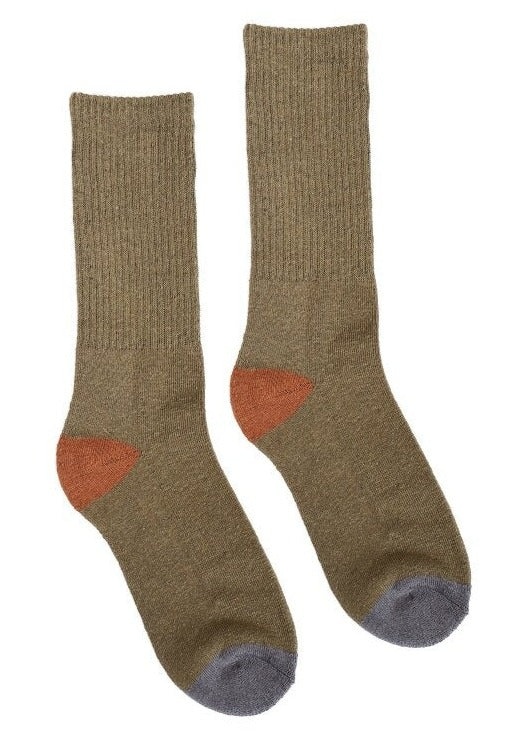 Hemp Clothing Australia Crew Socks Military Green