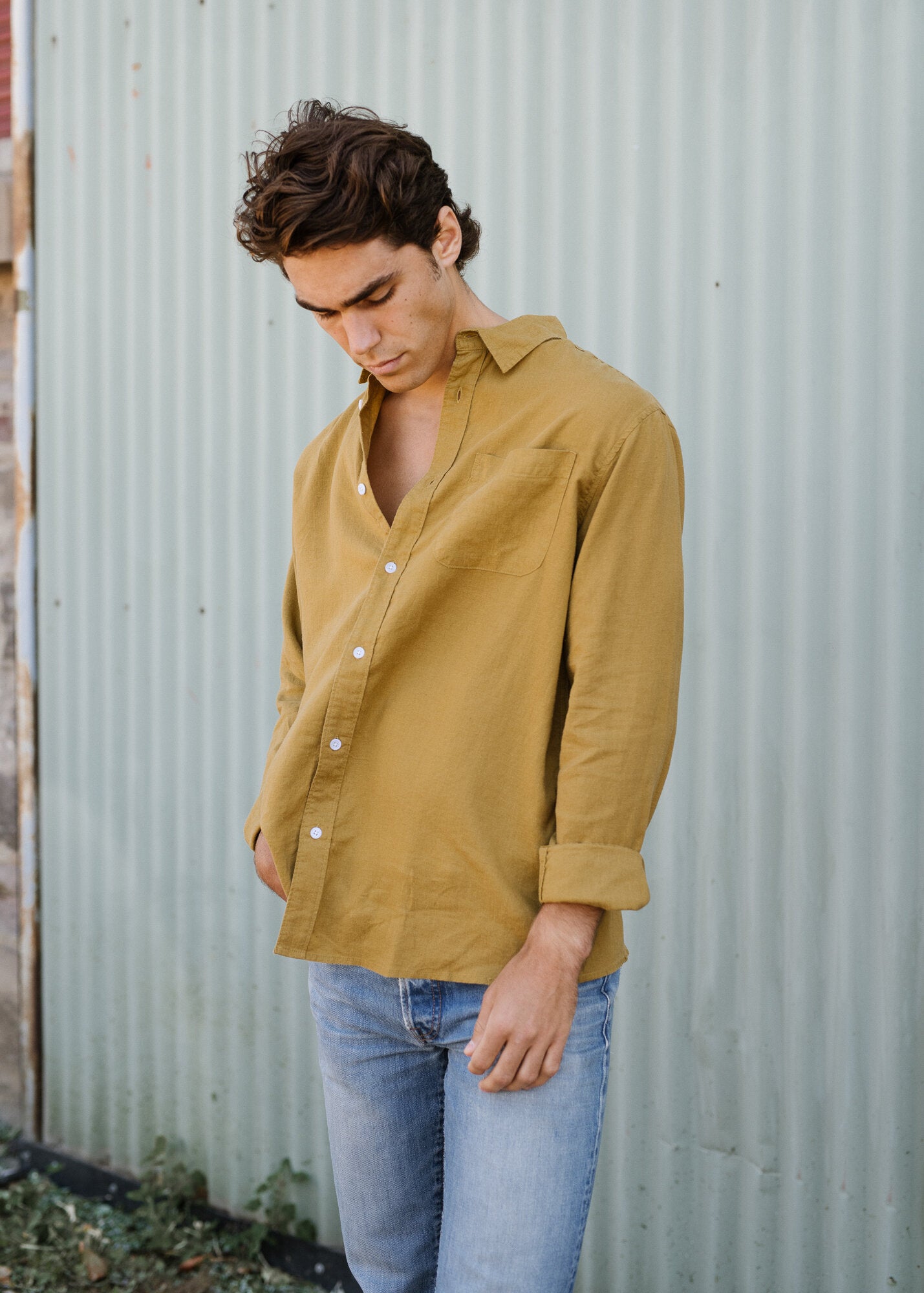 Hemp Clothing Australia Newtown L/S Shirt Willow