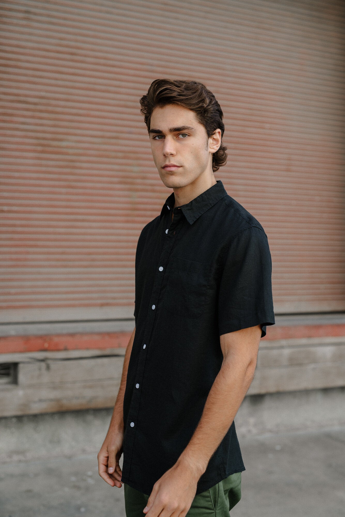 Hemp Clothing Australia Newtown S/S Shirt Black