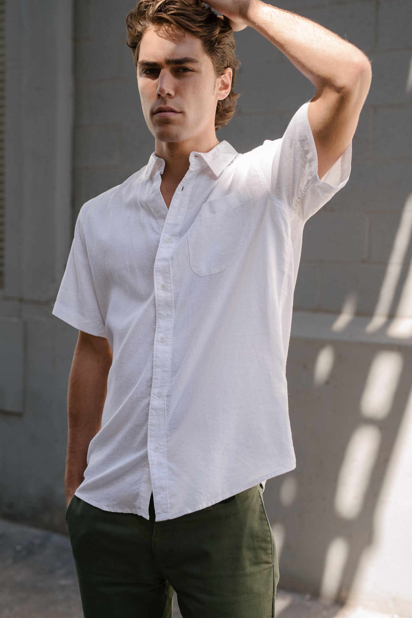 Hemp Clothing Australia Newtown S/S Shirt White