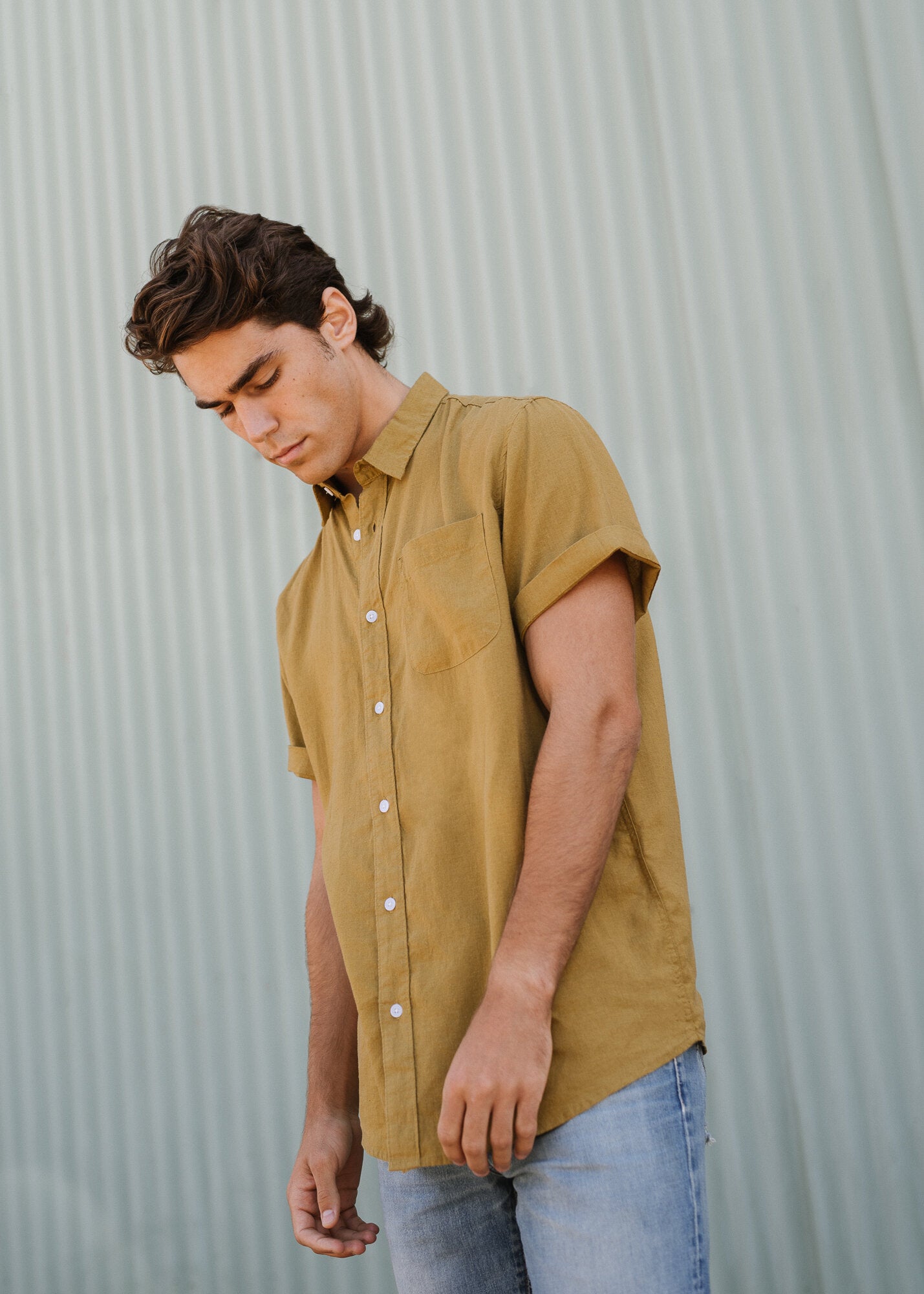 Hemp Clothing Australia Newtown S/S Shirt Willow