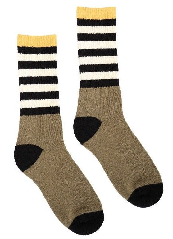 Hemp Clothing Australia Crew Socks Stripe