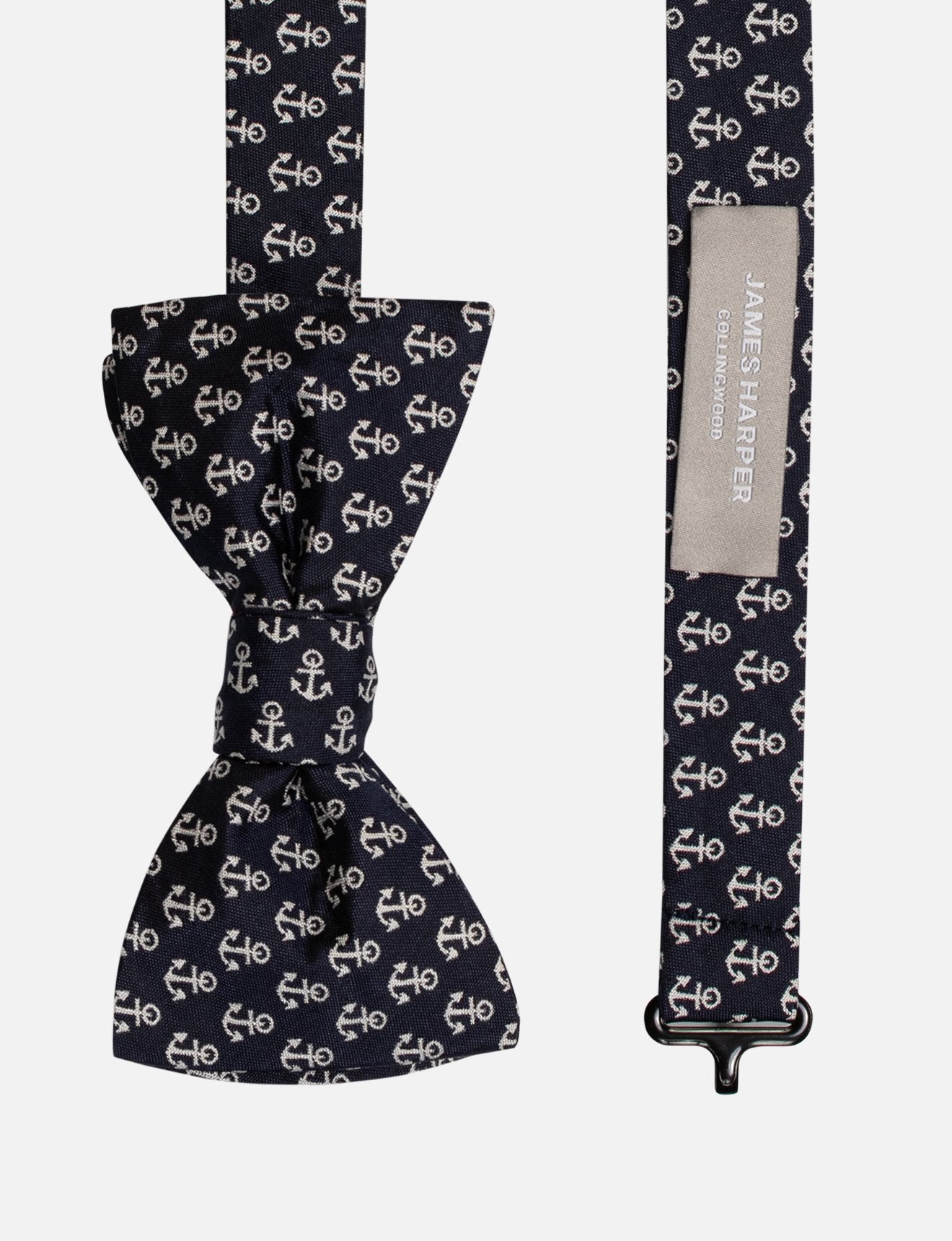 James Harper Anchors Bow Tie Blue