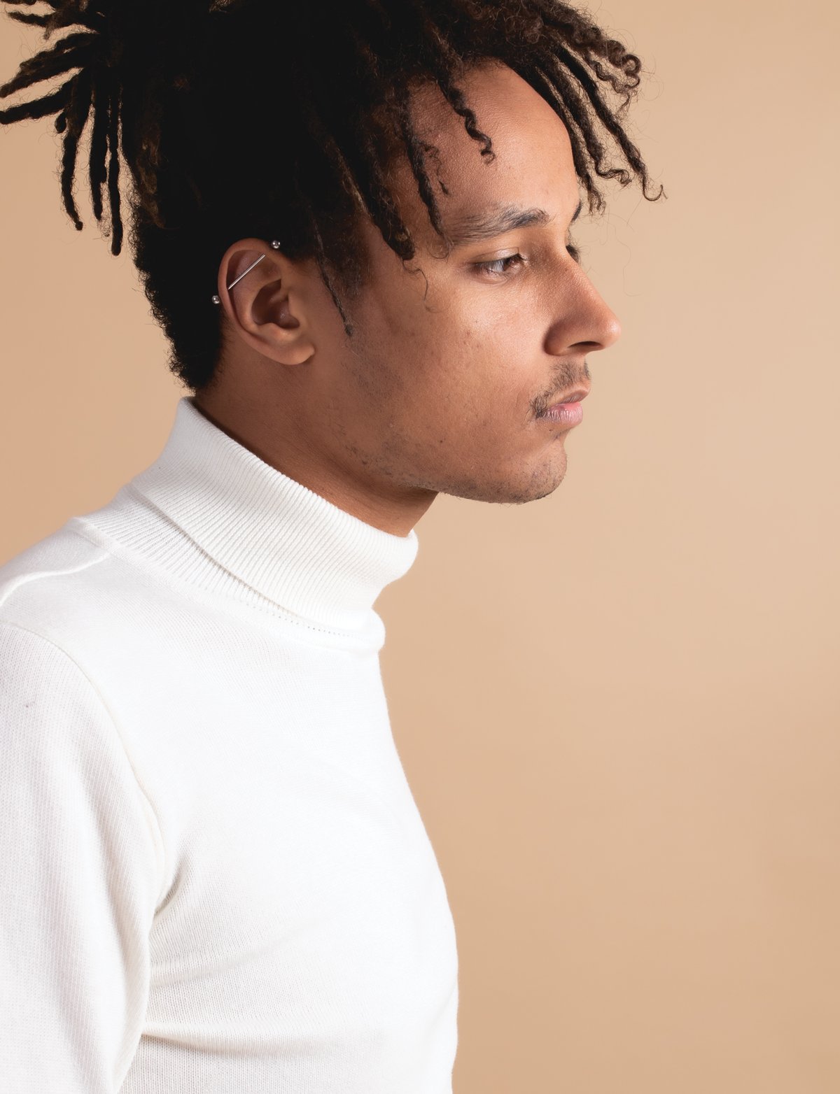 James Harper Turtleneck Knit Cream