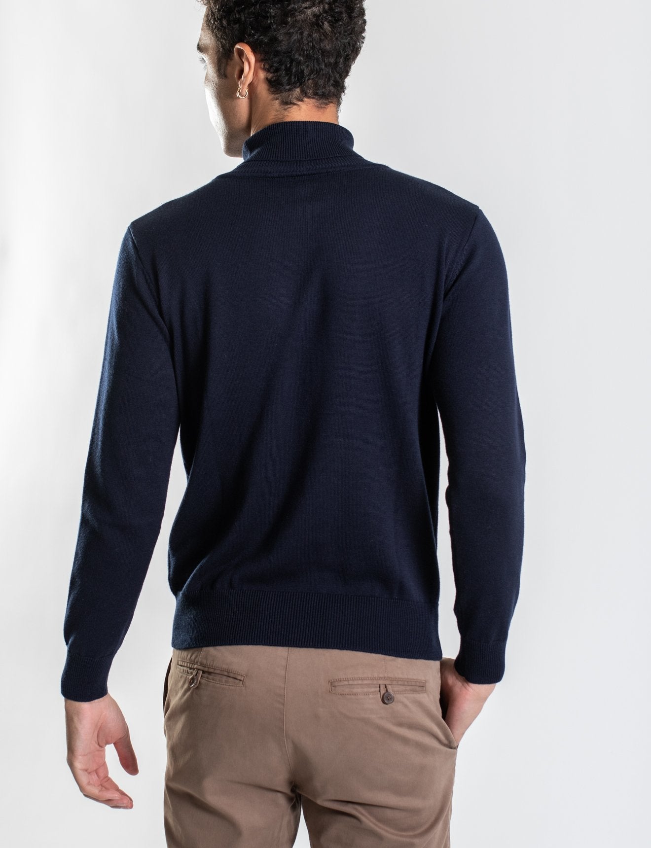 James Harper JHK14 New Turtleneck Knit Navy