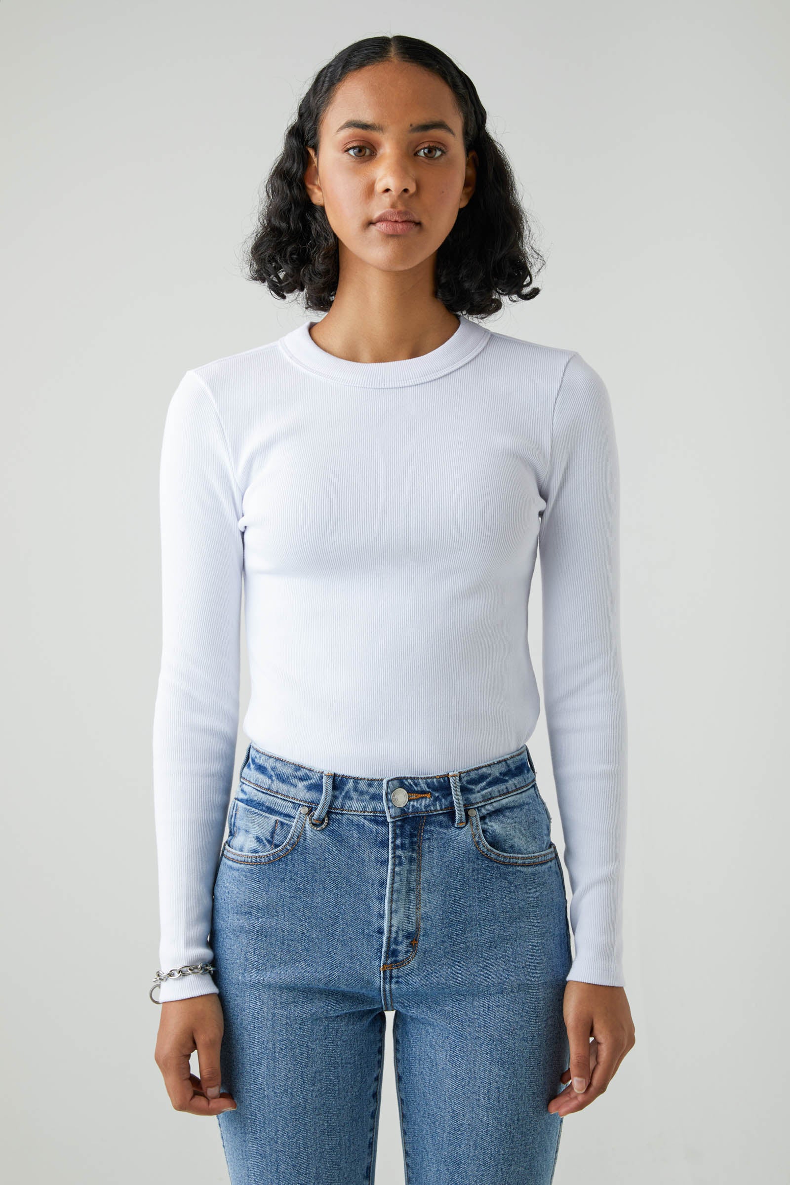 Neuw Denim Jonesy Long Sleeve White