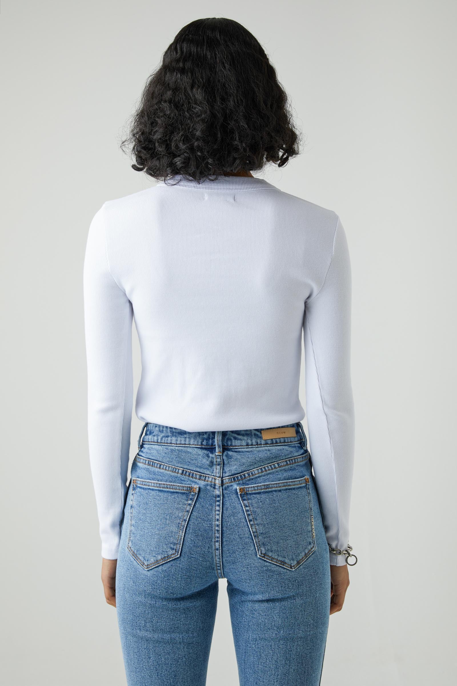 Neuw Denim Jonesy Long Sleeve White