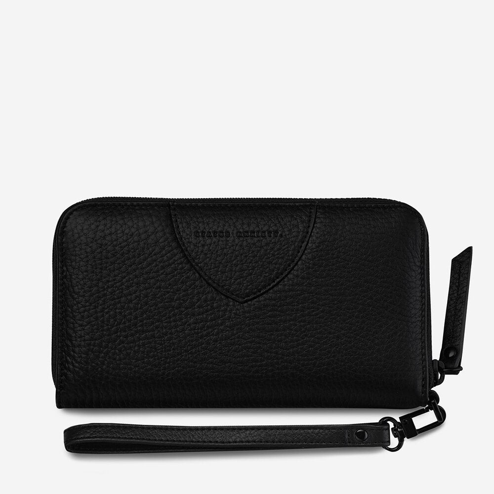 Status Anxiety Moving On Wallet Black Leather