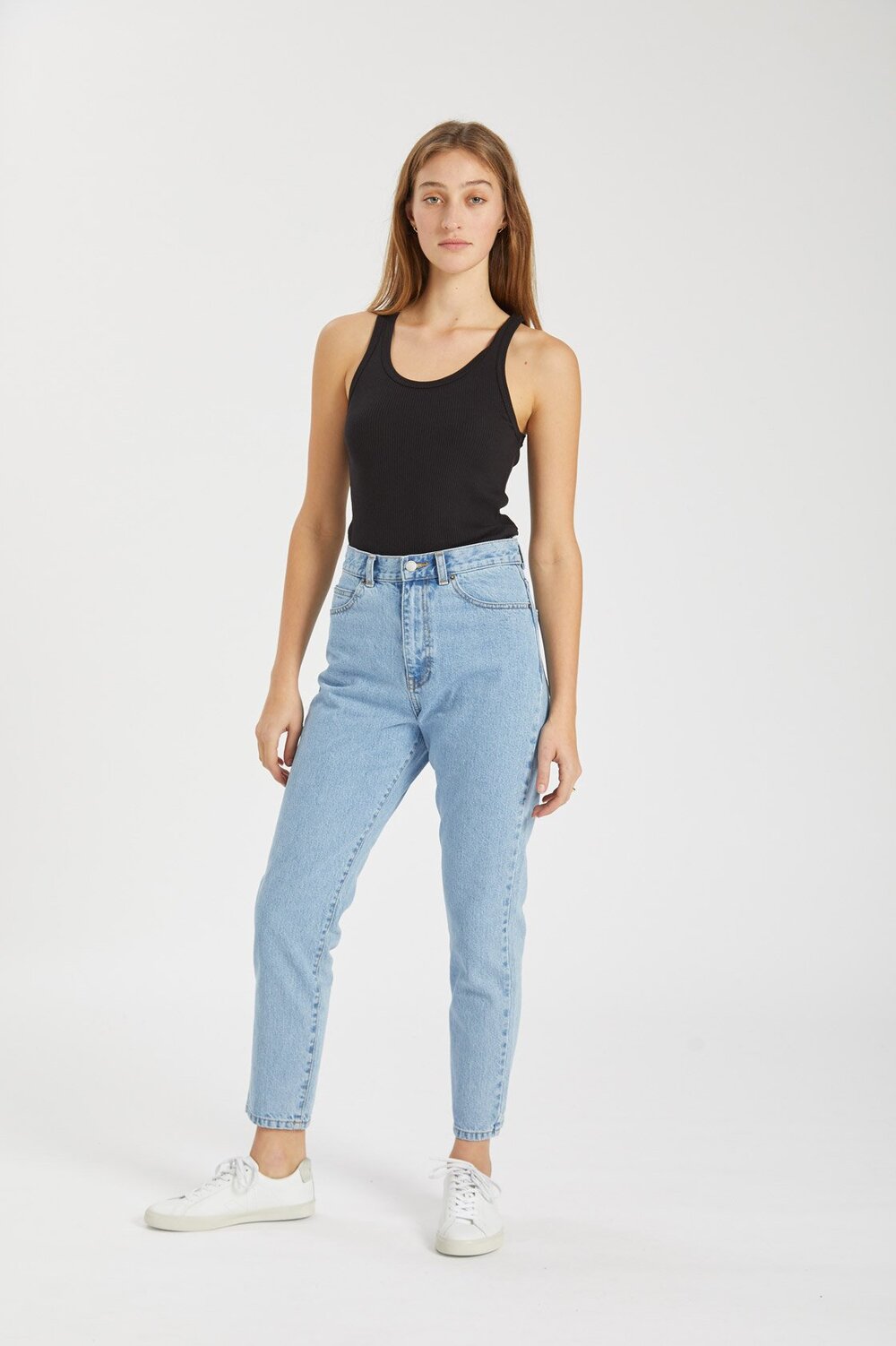 Dr Denim Nora Mom Jeans in Light Retro Blue