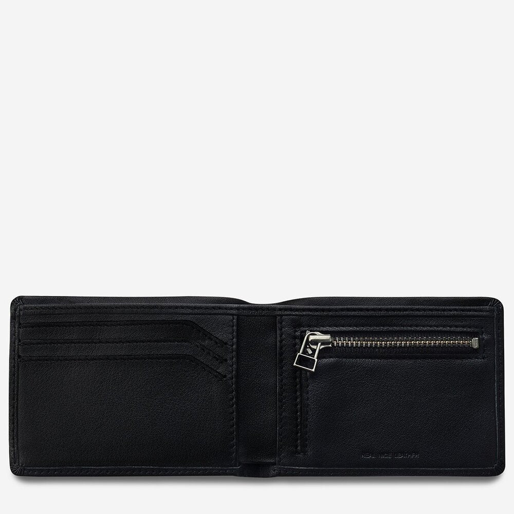 Status Anxiety Otis Wallet Black Leather