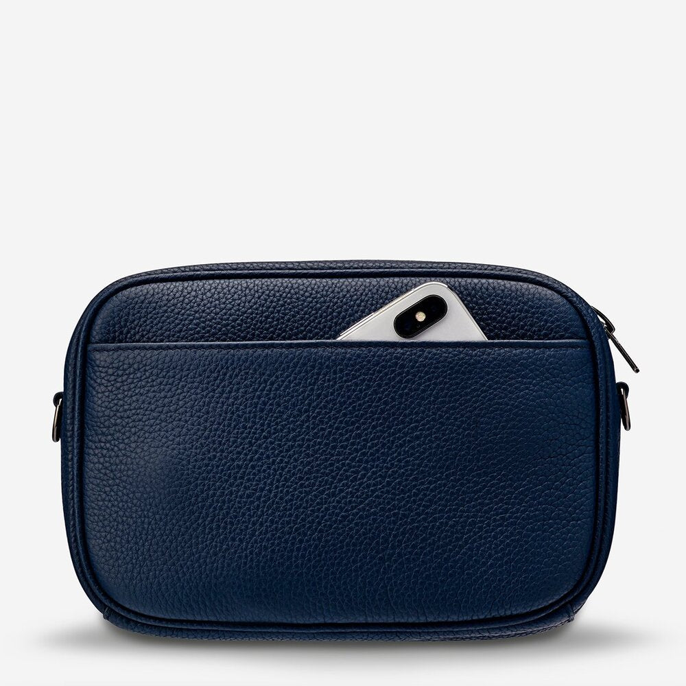 Status Anxiety Plunder Bag Navy Leather