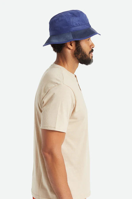 Brixton Beta Packable Bucket Hat Navy/Sky Blue