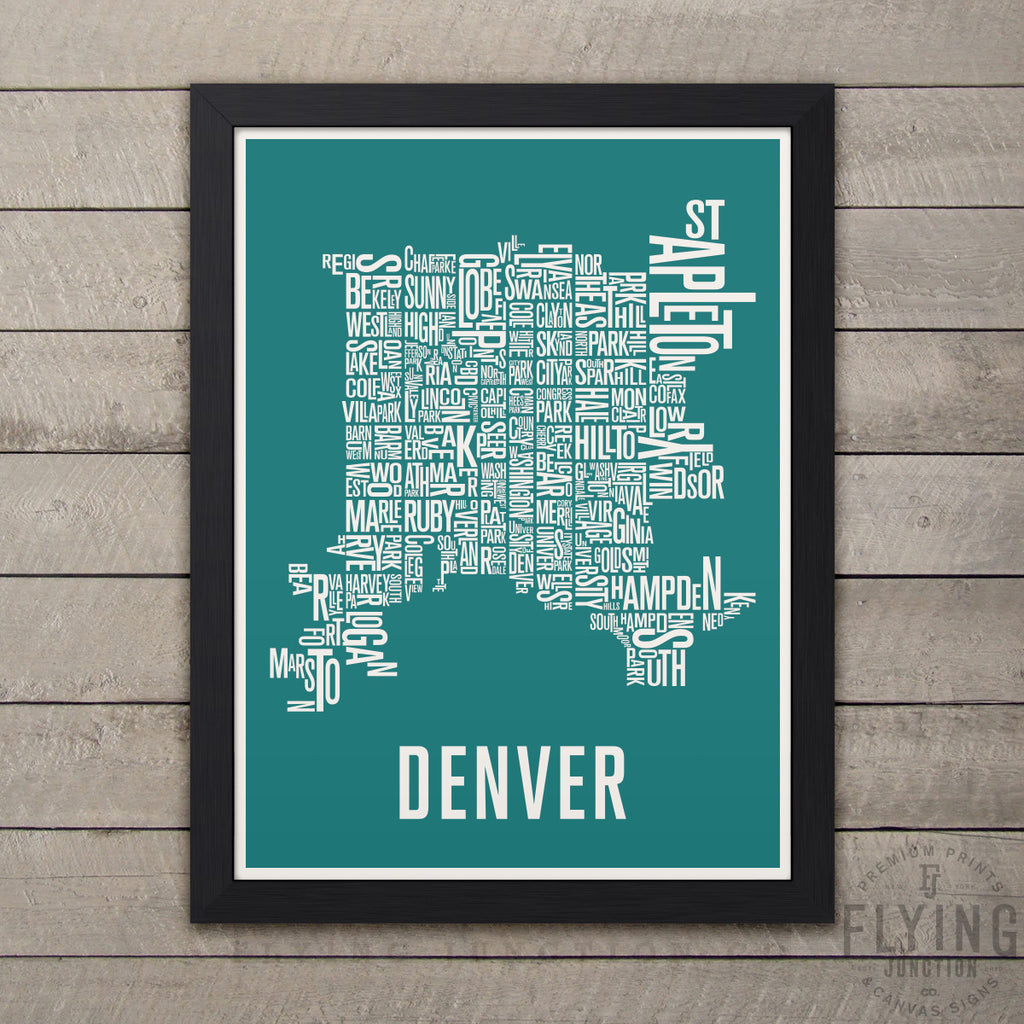 Denver Neighborhood Map Print Poster Wall Decor Office Decor Gift   Denver Neighborhood Map 4 1024x1024 