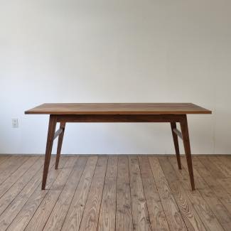 Work Table wedge | オーク/ウォルナット無垢材_Front