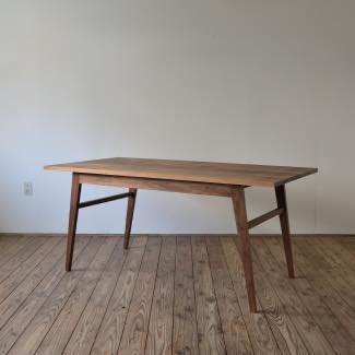 Work Table wedge | オーク/ウォルナット無垢材_Side