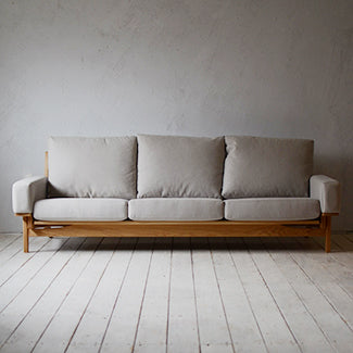 Newnormal Low Sofa 3シーター blue_Front