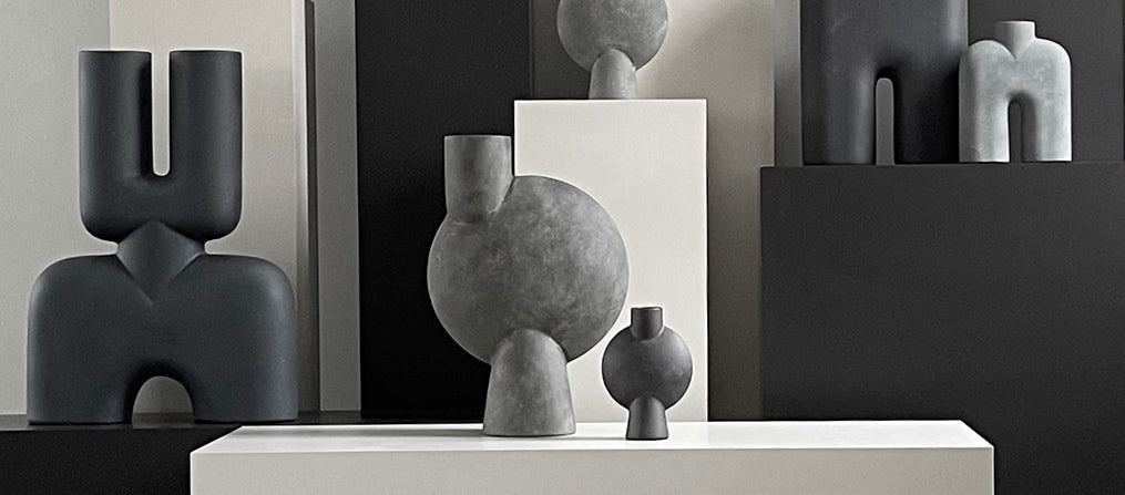101 COPENHAGEN 【日本代理店】デンマークデザイン Sphere Vase Bubl Big Dark Grey_デザイン