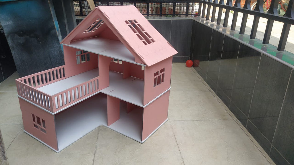 Casa de muñecas en madera color palo de rosa – vetodeportes