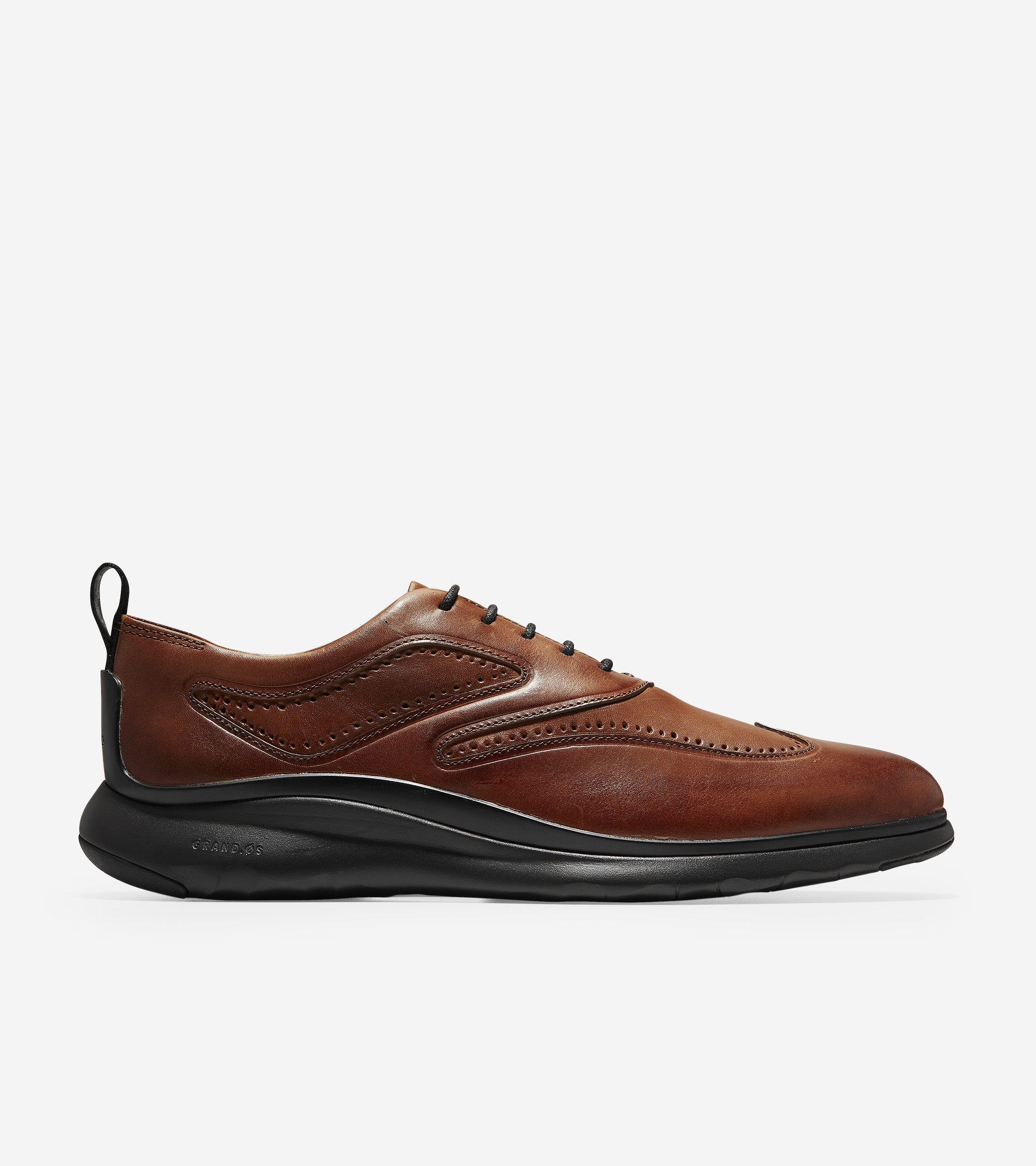 3.ZERØGRAND Wingtip Oxford-C28204-BRITISH TAN-BLACK