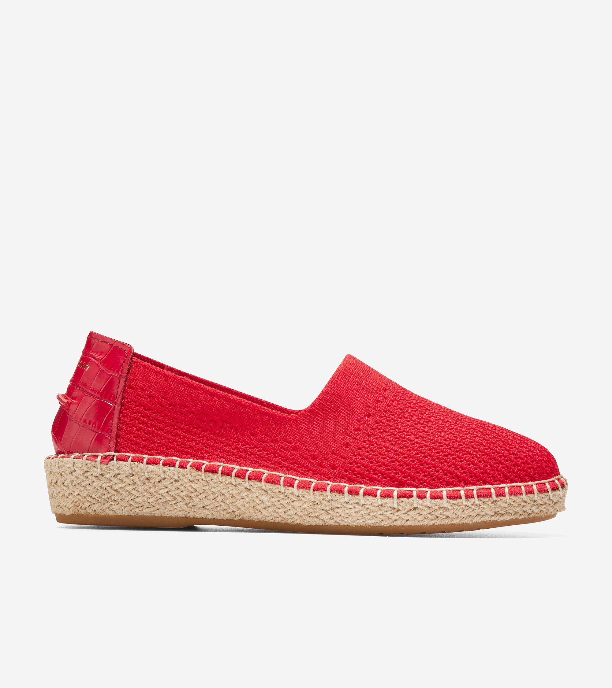 Stylish Red Chambray Espadrille Sneakers - Size 6