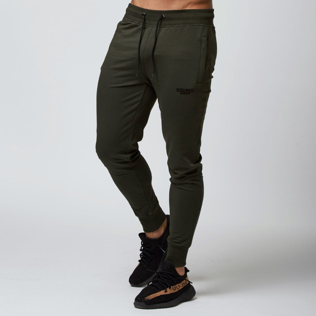 tapered khaki joggers