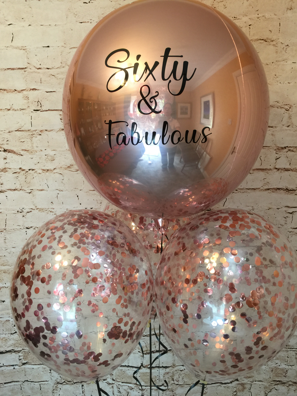 Personalised Rose Gold Birthday Balloon Bouquet – BalloonZest