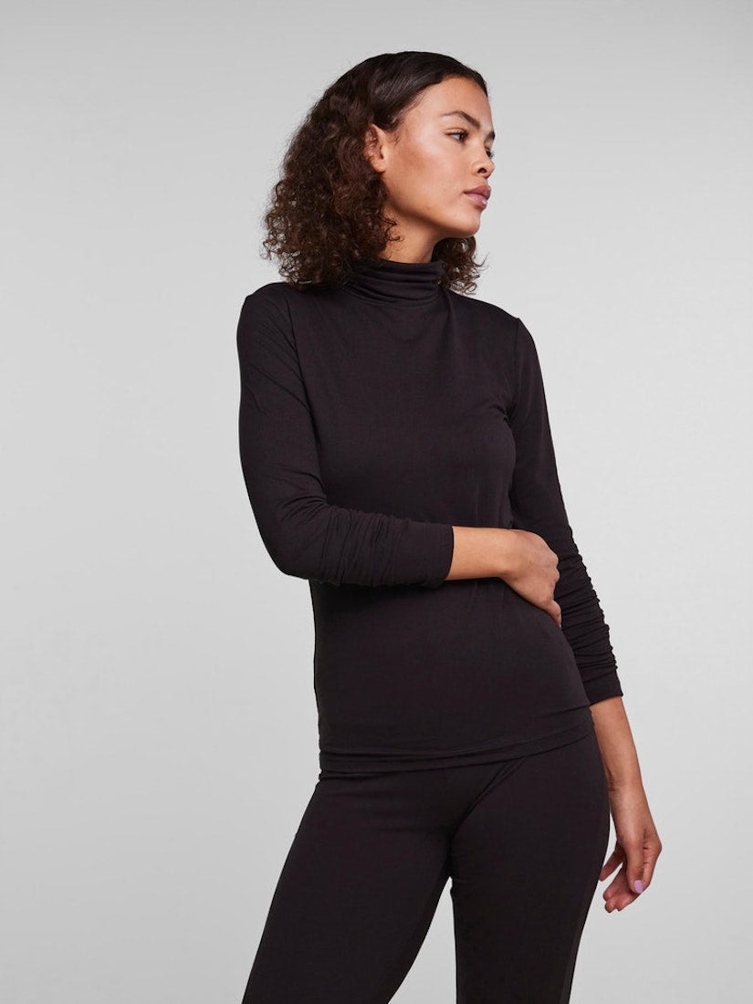 Nala High Neck Top Black – Fox + Feather