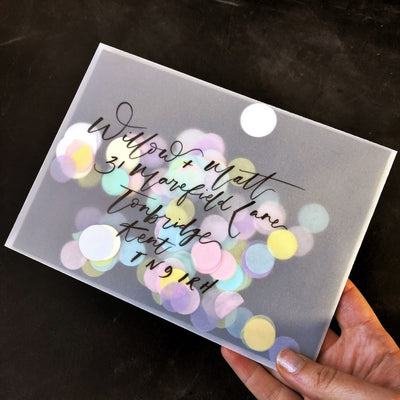 Vellum Envelopes with Confetti : disco mix, Pretty Post