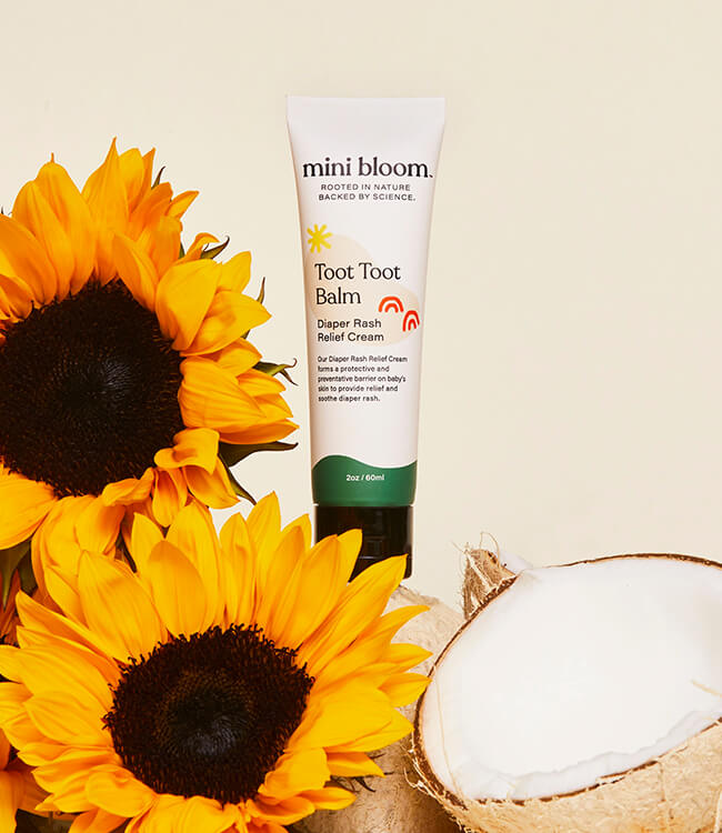Toot Toot Balm with flowers and coconut
