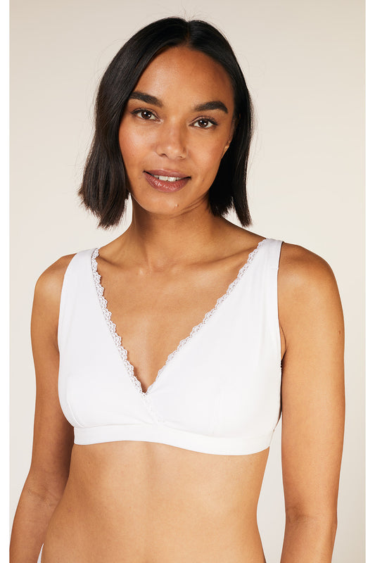 Soft Bra In White – Textile Apparel