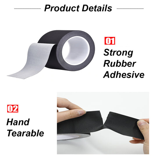 Pipe Wrapping Tape, PVC Tube Tape, with 6cm/2.4in Width Air-conditioner Pipe Tapes Anti‐Aging for Electronic Parts and Supplies Connectors(Black)