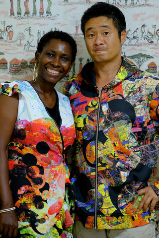 Unissograff Ambassadors Shingo Ogawa and Tosha Maggy with their Unissograff clothes