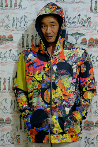 Shingo Ogawa wearing his Unissograff hoodie