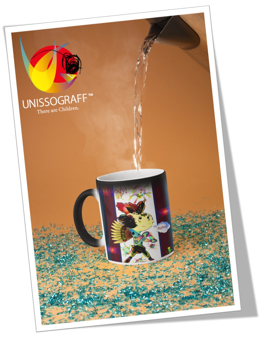 Custom Unissograff design magic mug